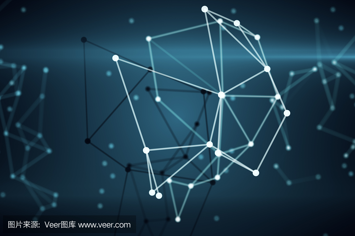 摘要通信技术网络数字背景拷贝空间三维插图